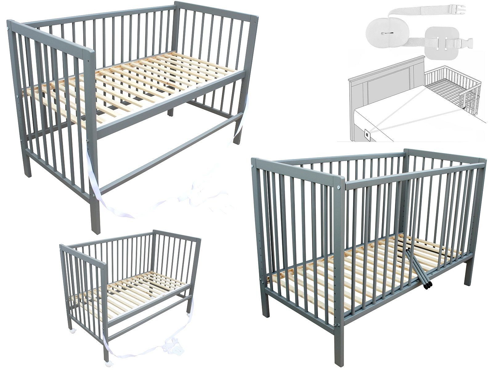 Micoland Beistellbett Kinderbett Beistellbett Babybett 120x60cm günstig online kaufen