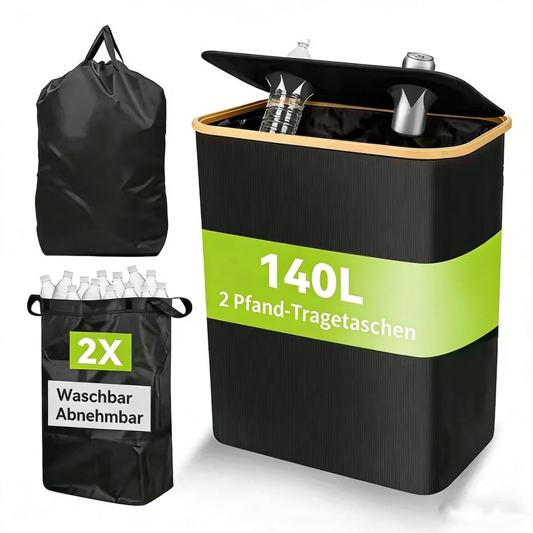 Kityhome Müllsackständer Müllsackständer Pfandflaschen Sammelbehälter mit Loch, Kapazität: 100L,140L,160L