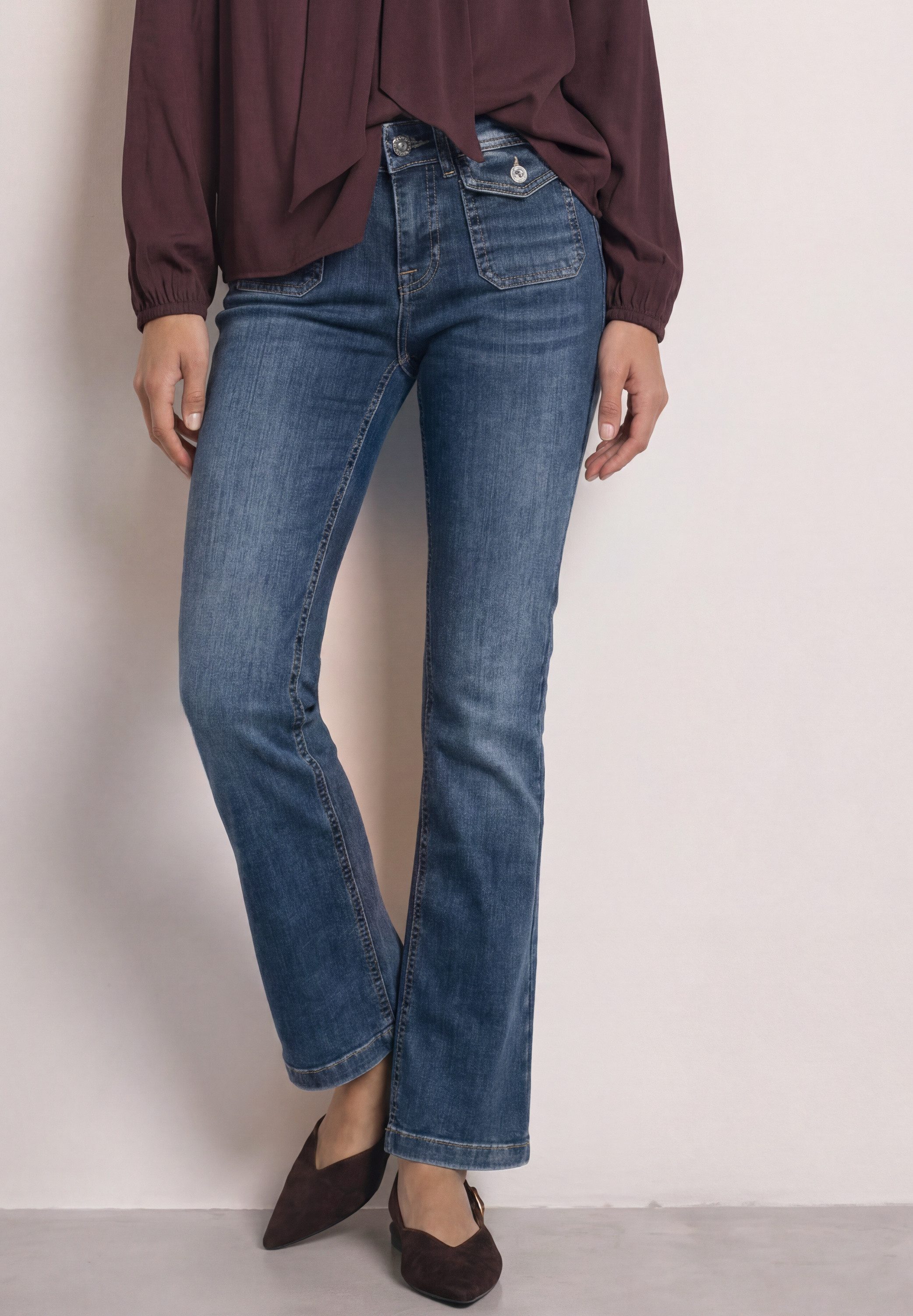 STREET ONE Slim-fit-Jeans Middle Waist