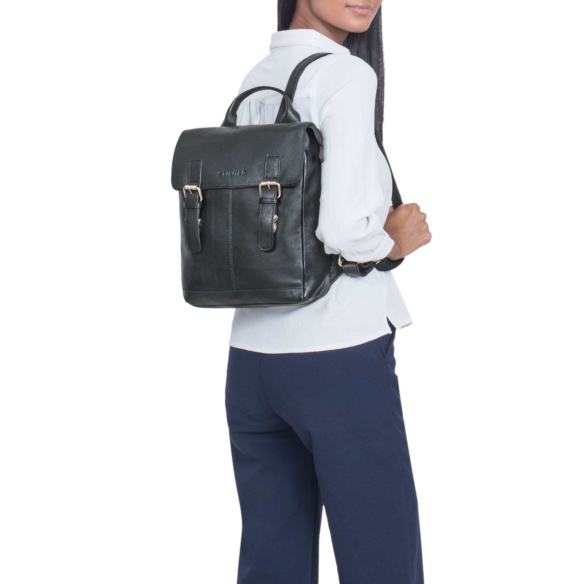 STILORD Cityrucksack "Nala" Kleiner Damen Leder Tagesrucksack Freizeit City günstig online kaufen