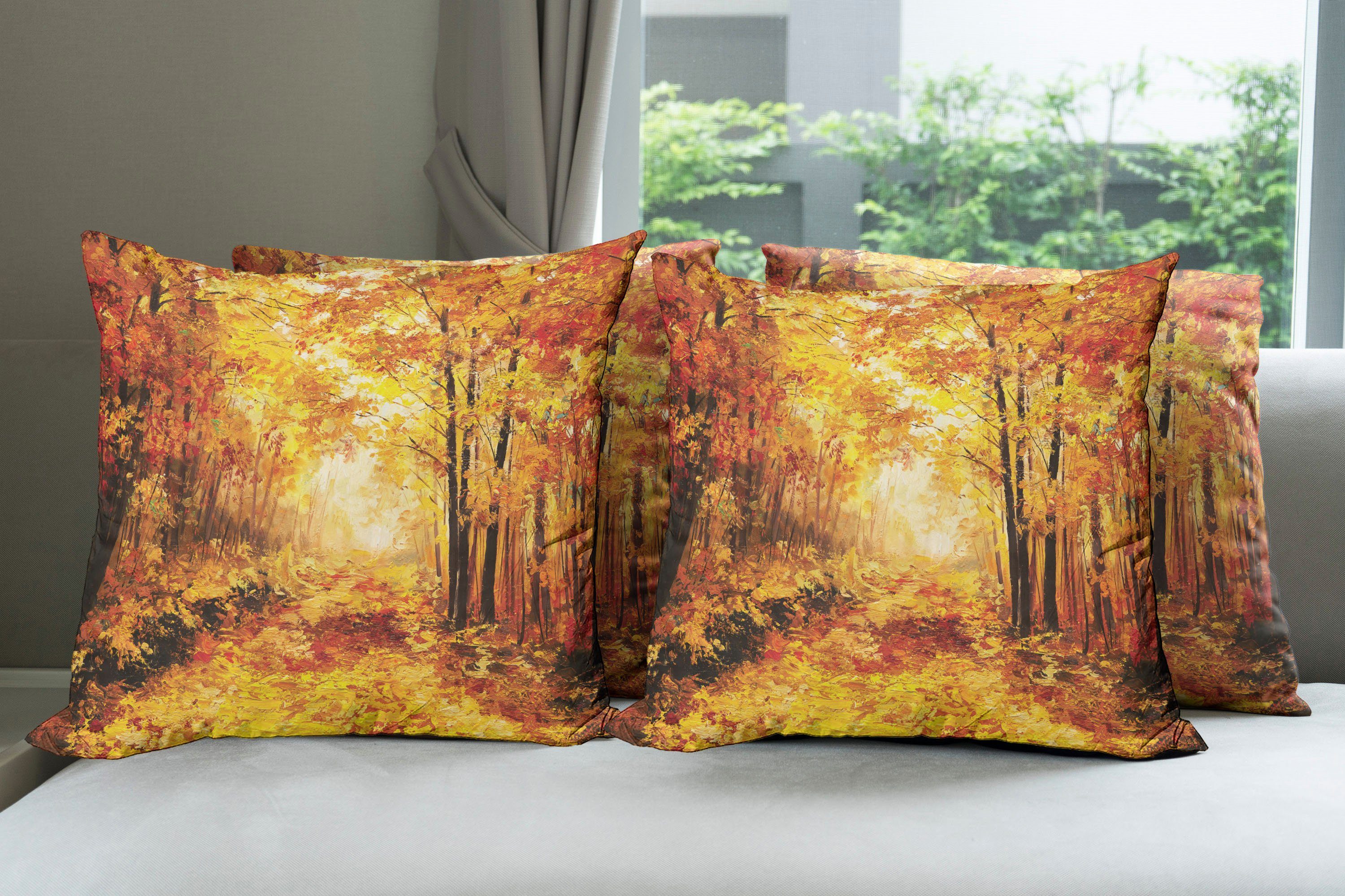Abakuhaus Doppelseitiger Digitaldruck, Relax Stück), Natur Wald Kissenbezüge Modern Herbst im Accent (4