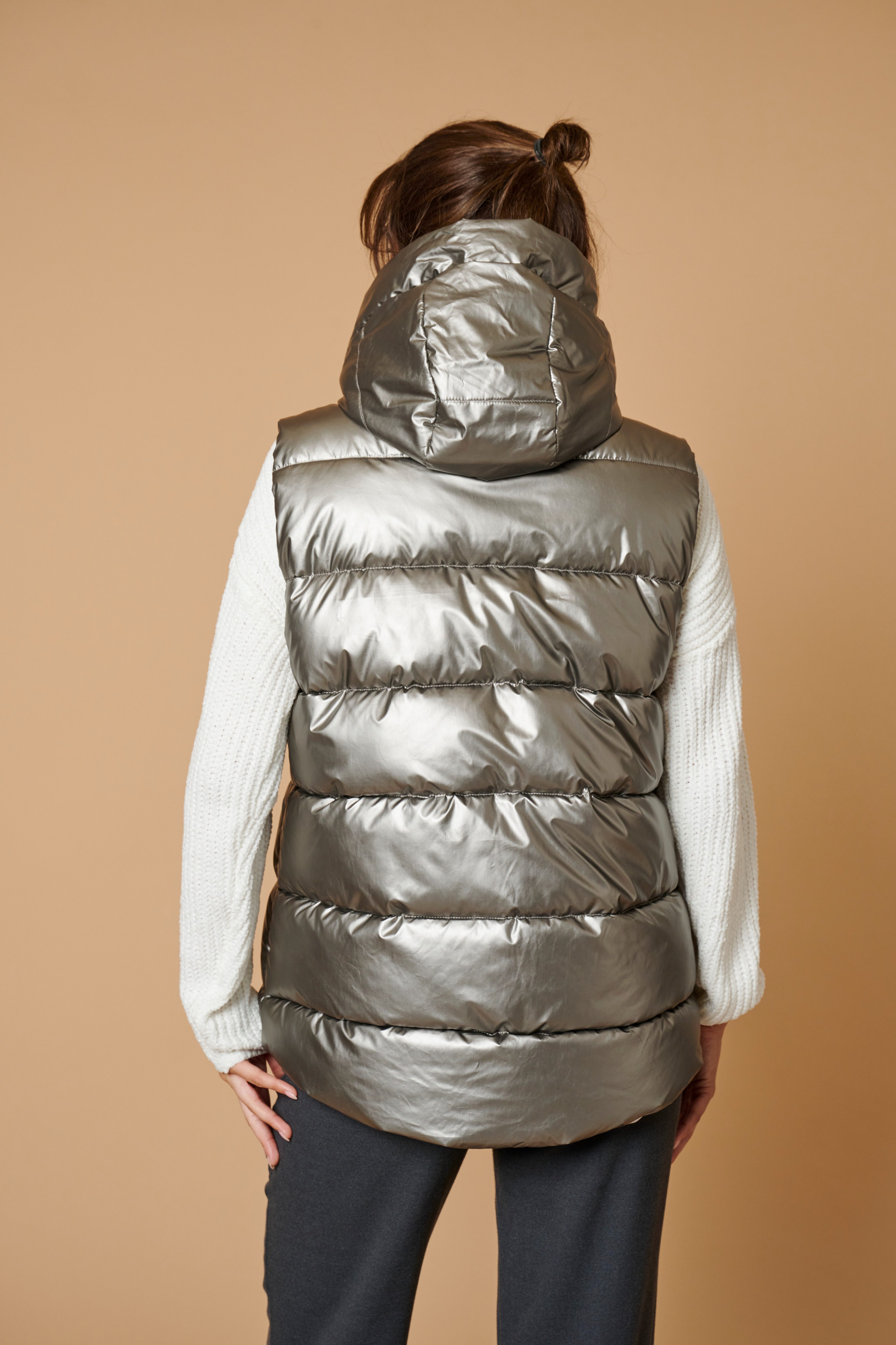 ZABAIONE Steppweste Vest Tr44ista im Glanz-Look