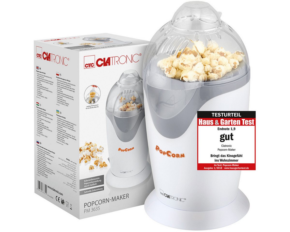 CLATRONIC Popcornmaschine PM 3635, Popcornmaschine, schnelle Zubereitung