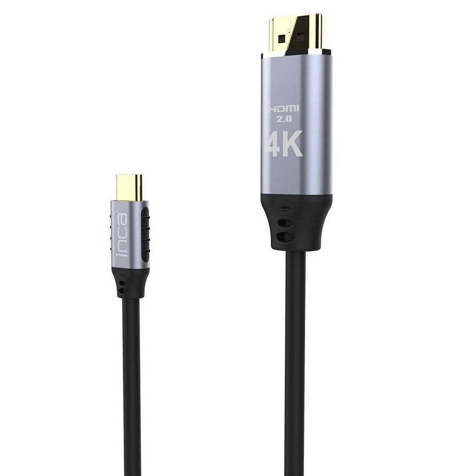 Hdmi Convert INCA ITCH-20 Videokabel-Adapter 2 m USB Typ-C HDMI Schwarz, Silber HDMI ...