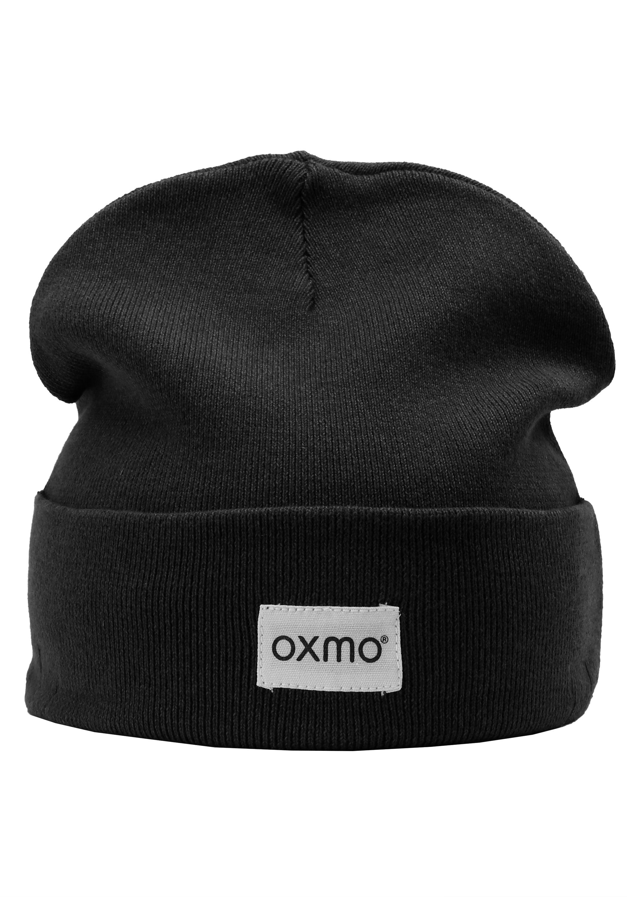 OXMO Beanie OXBiene Strickmütze Logobadge BLACK mit (799000)