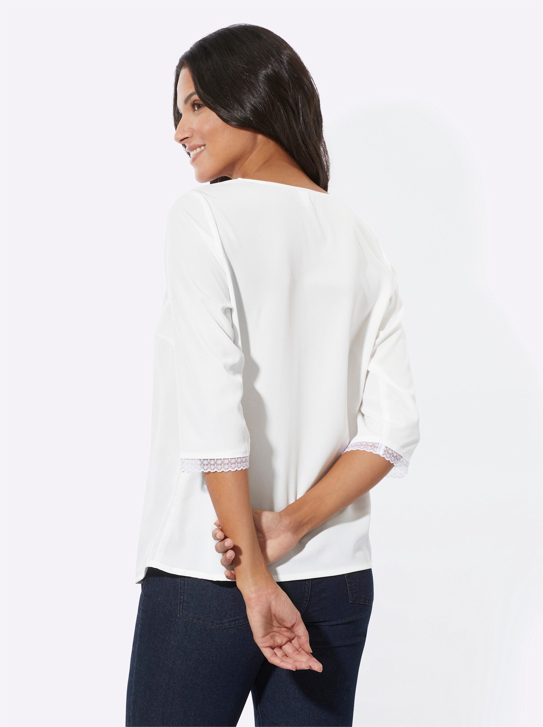 Sieh an! Klassische Bluse Spitzenbluse günstig online kaufen
