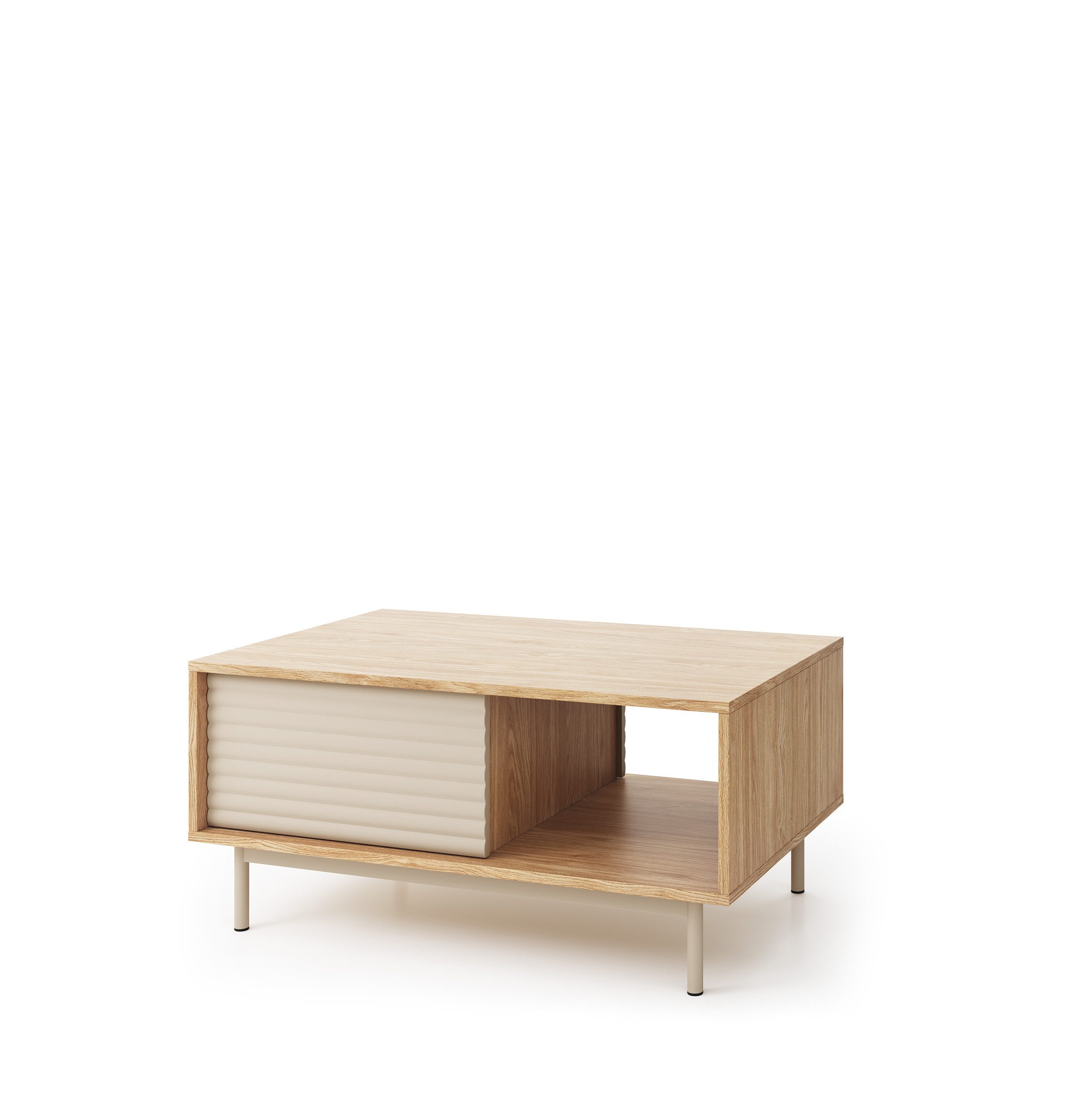 designimpex Couchtisch Design Couchtisch DT-1 Eiche geölt - Cashmere mit Staufach Wohnzimmer, Funktionstisch, Wohnzimmertisch, Tisch, Esstisch, Sofatisch, Schublade