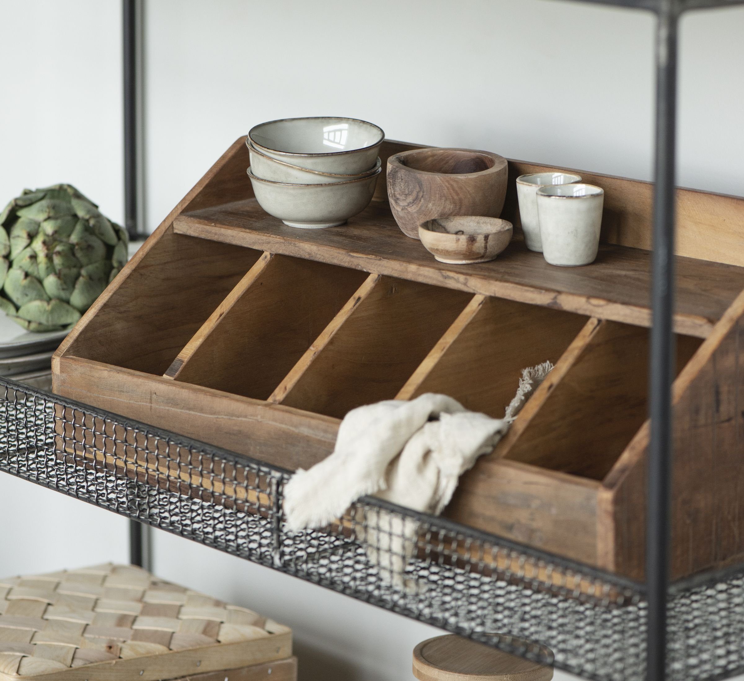 Ib Laursen Holzkiste Besteckkasten Holzkiste Köcher Kiste Box Holz Unika 5 Fächer Ib