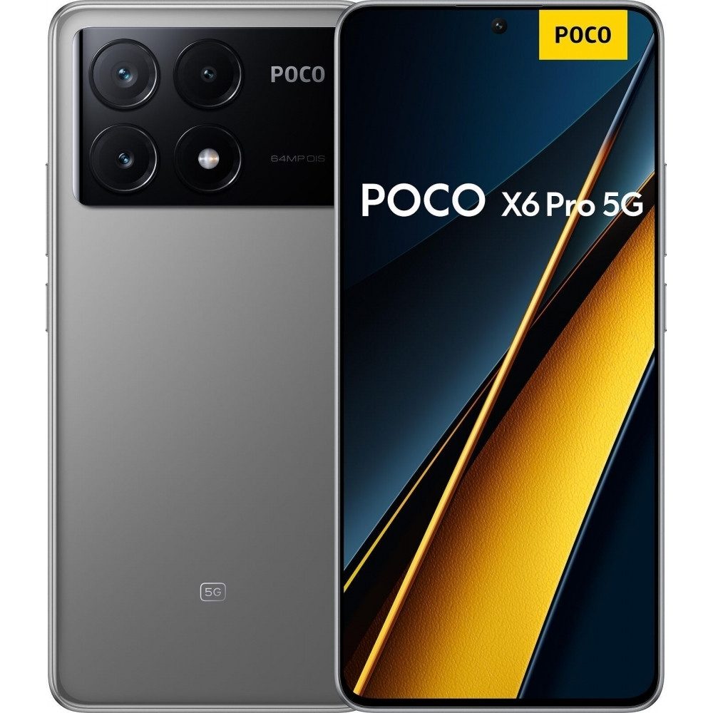 Xiaomi Xiaomi Poco X6 Pro 5G 12/512GB grau Dual-SIM Smartphone Smartphone (12GB RAM für flüssige Leistung)