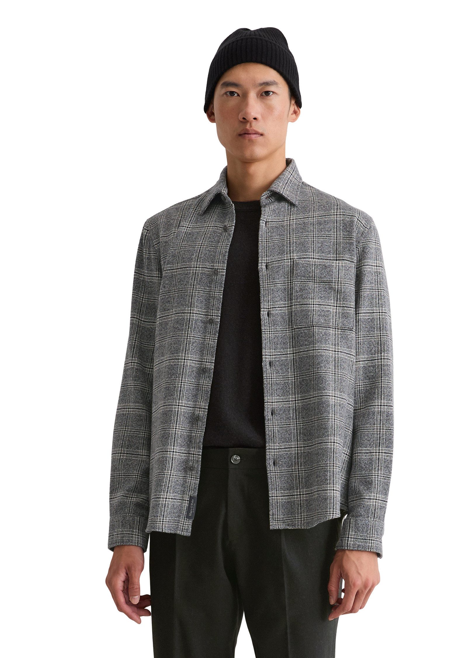 Langarmhemd aus warmem Bio-Baumwoll-Twill