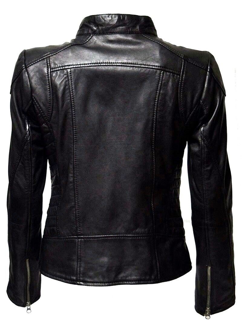 Zimmert Leather Lederjacke Frida washed Lammnappa Leder, Cognac, Schwarz, Braun, Beere, Rot – Bild 3 von 3