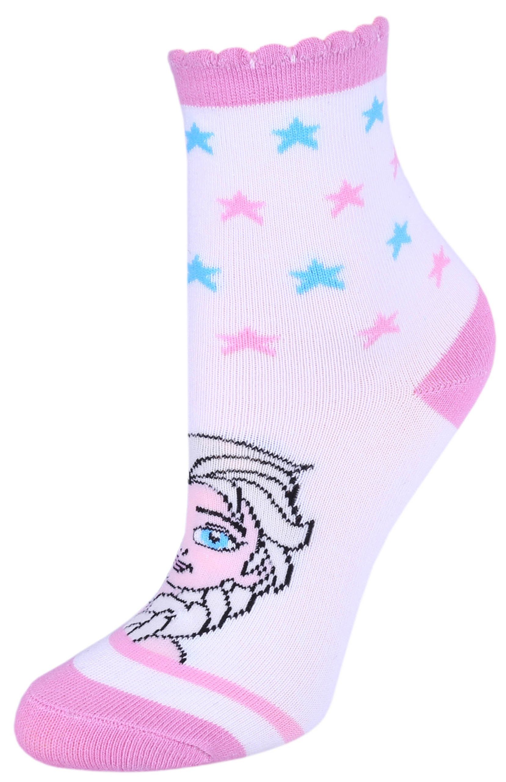 Sarcia.eu Haussocken Weiße Mädchensocken Elsa Frozen Die Eiskönigin 31/34 EU