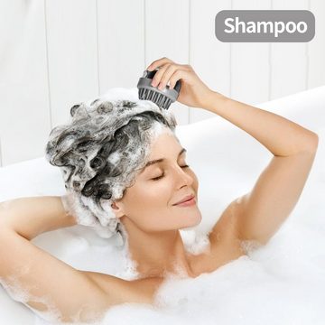 Coonoor Massagebürste Premium Shampoo Bürste Silikon Kopfmassage Kopfhaut Massage, Anti Schuppen Bürste Peeling Silikonkamm [Nass & Trocken]