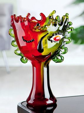 Casablanca by Gilde Tischvase Visual (1 St), dekorative Vase aus Glas, Blumenvase