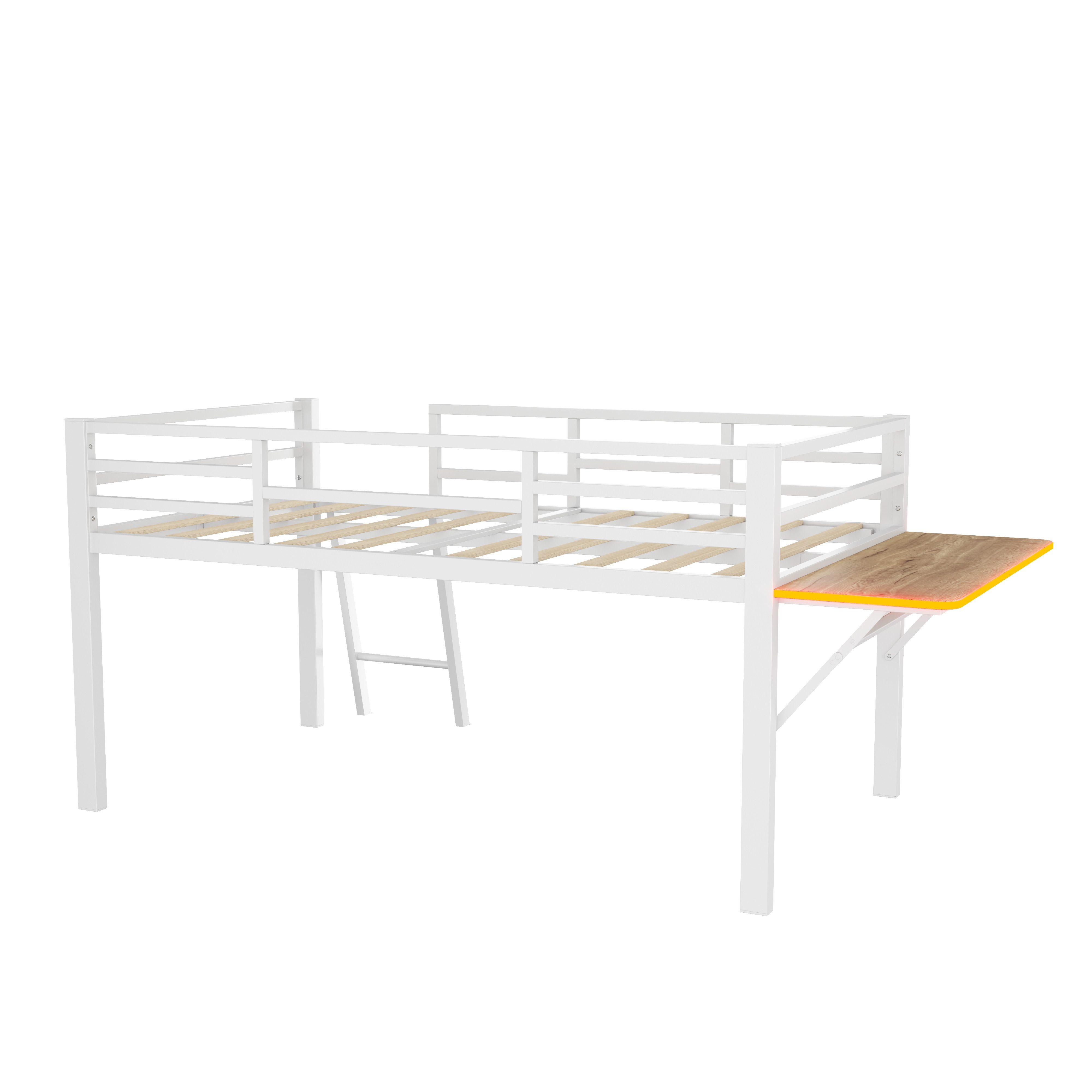 Gotagee Hochbett Flachbett Jugendbett 90x200cm Schreibtisch günstig online kaufen