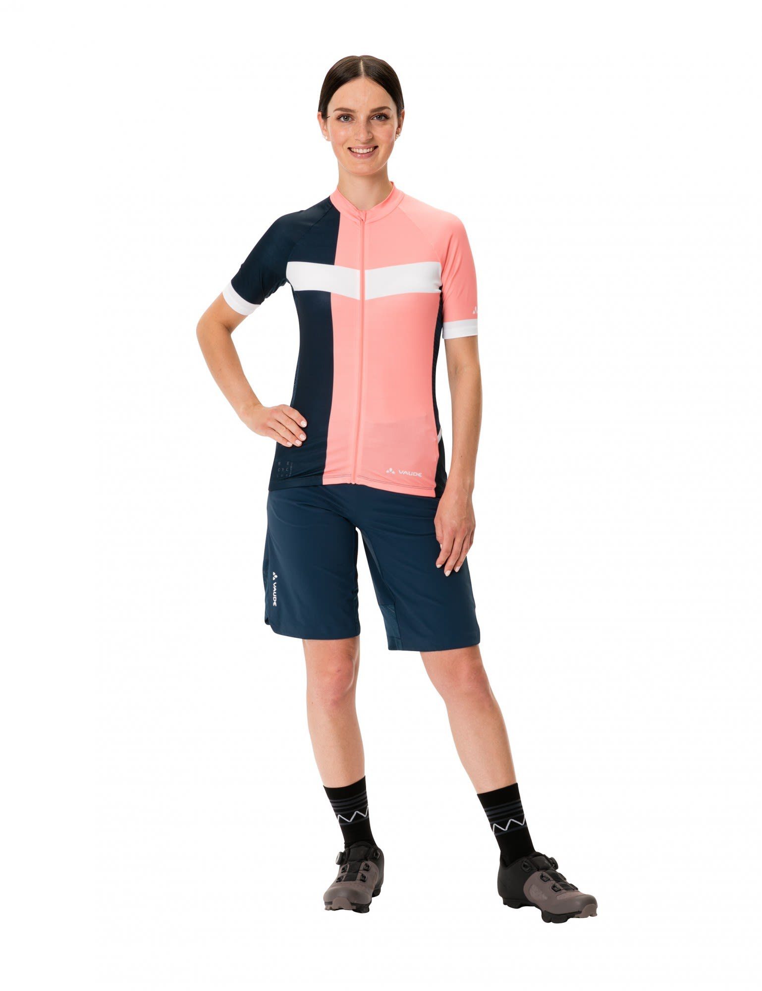 VAUDE T-Shirt Vaude Damen Womens Posta Peach Tricot Full-zip