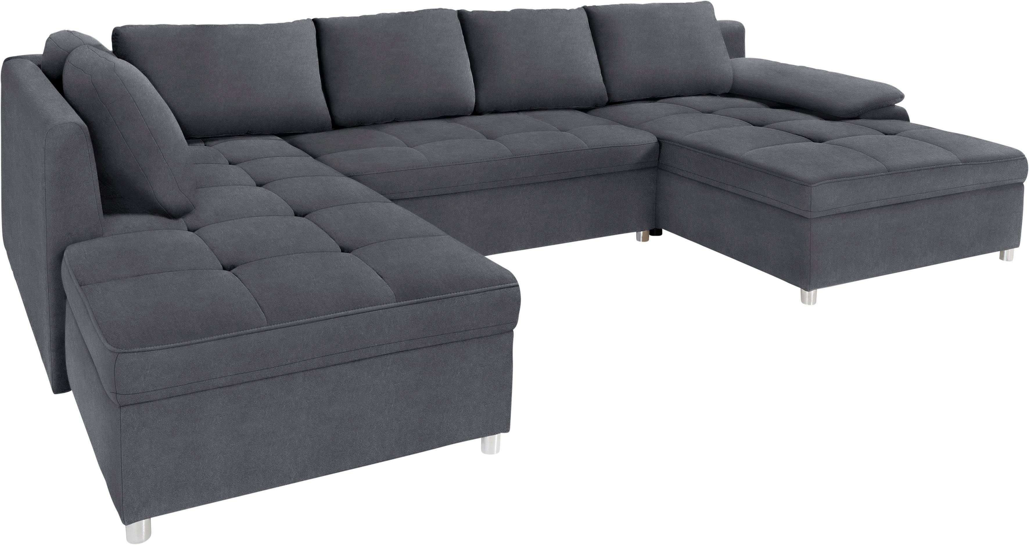 Home affaire Wohnlandschaft Labene U-Form, wahlweise mit Bettfunktion und Bettkasten