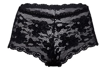 Róza Lingerie Panty Panty in schwarz aus Spitze und Tüll durchsichtig Höschen Blumenmuster (einzel, 1-St)