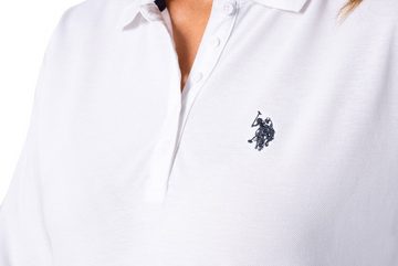 U.S. Polo Assn Langarm-Poloshirt Leicht verlängertes Rückenteil