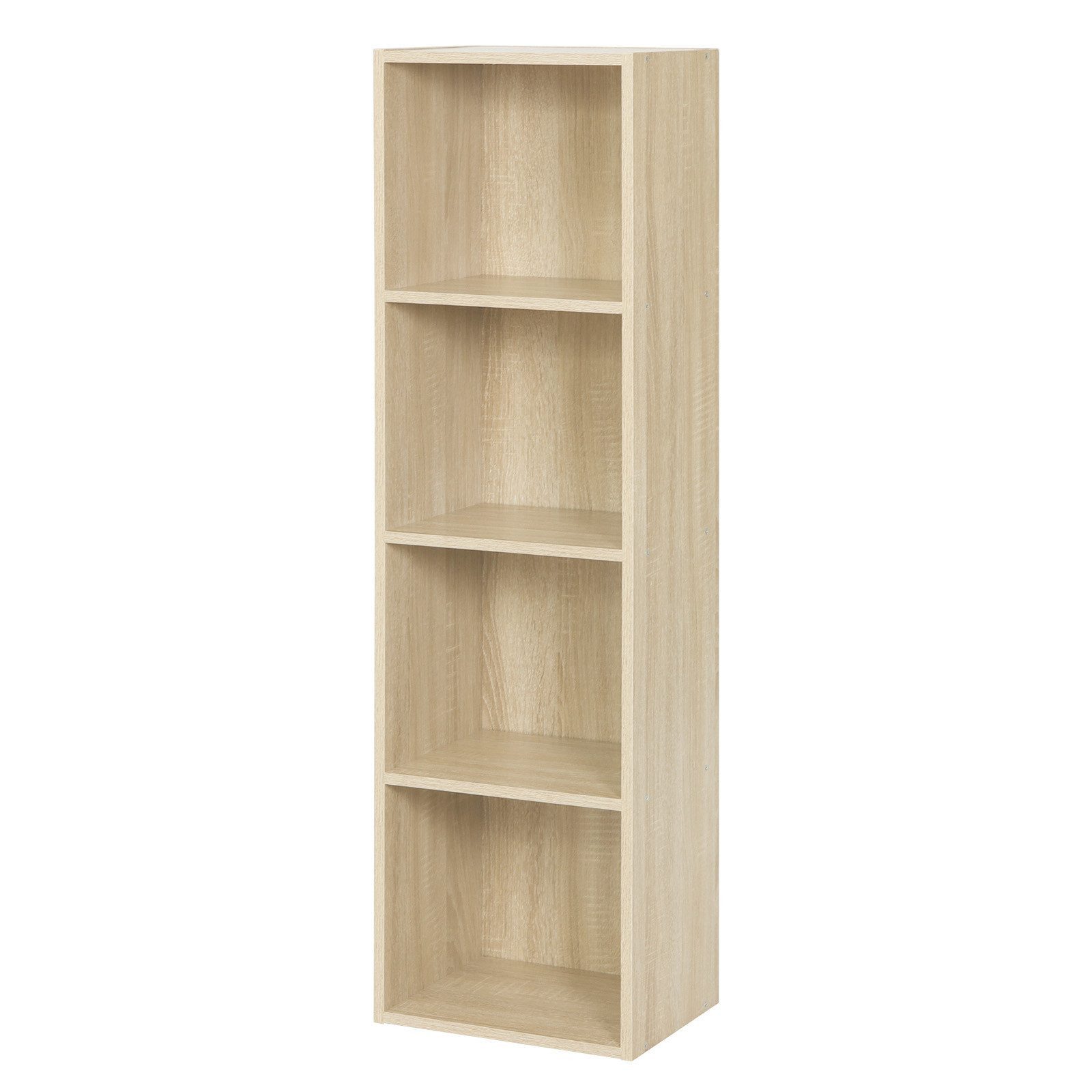 Woltu Bücherregal, 1-tlg., Bücherregal aus MDF helle Eiche 30x24x106 cm günstig online kaufen