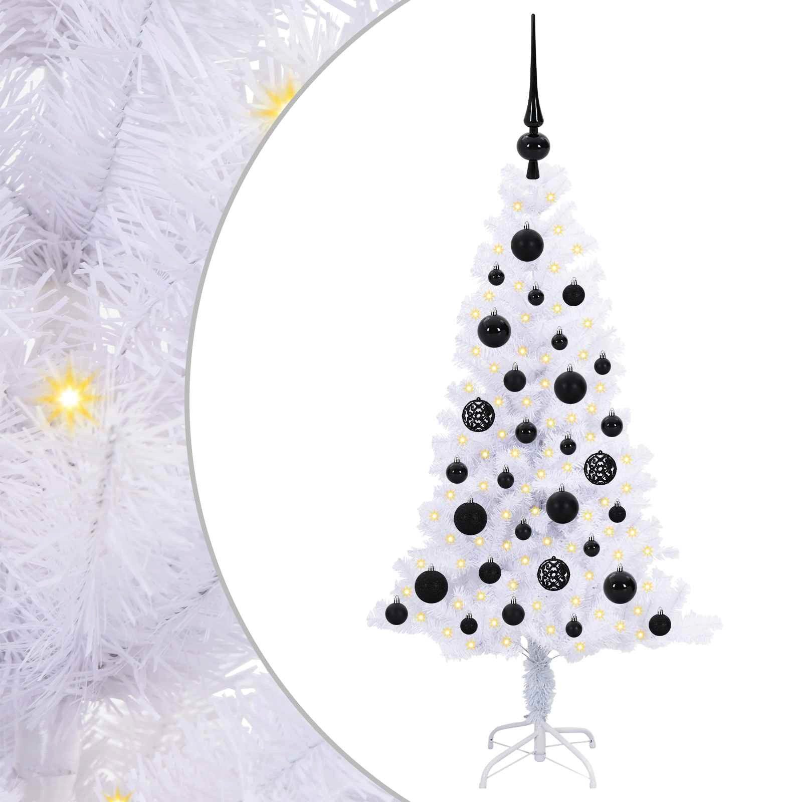 Künstlicher Weihnachtsbaum Künstlicher Weihnachtsbaum Weiß 120 cm PVC und Stahl