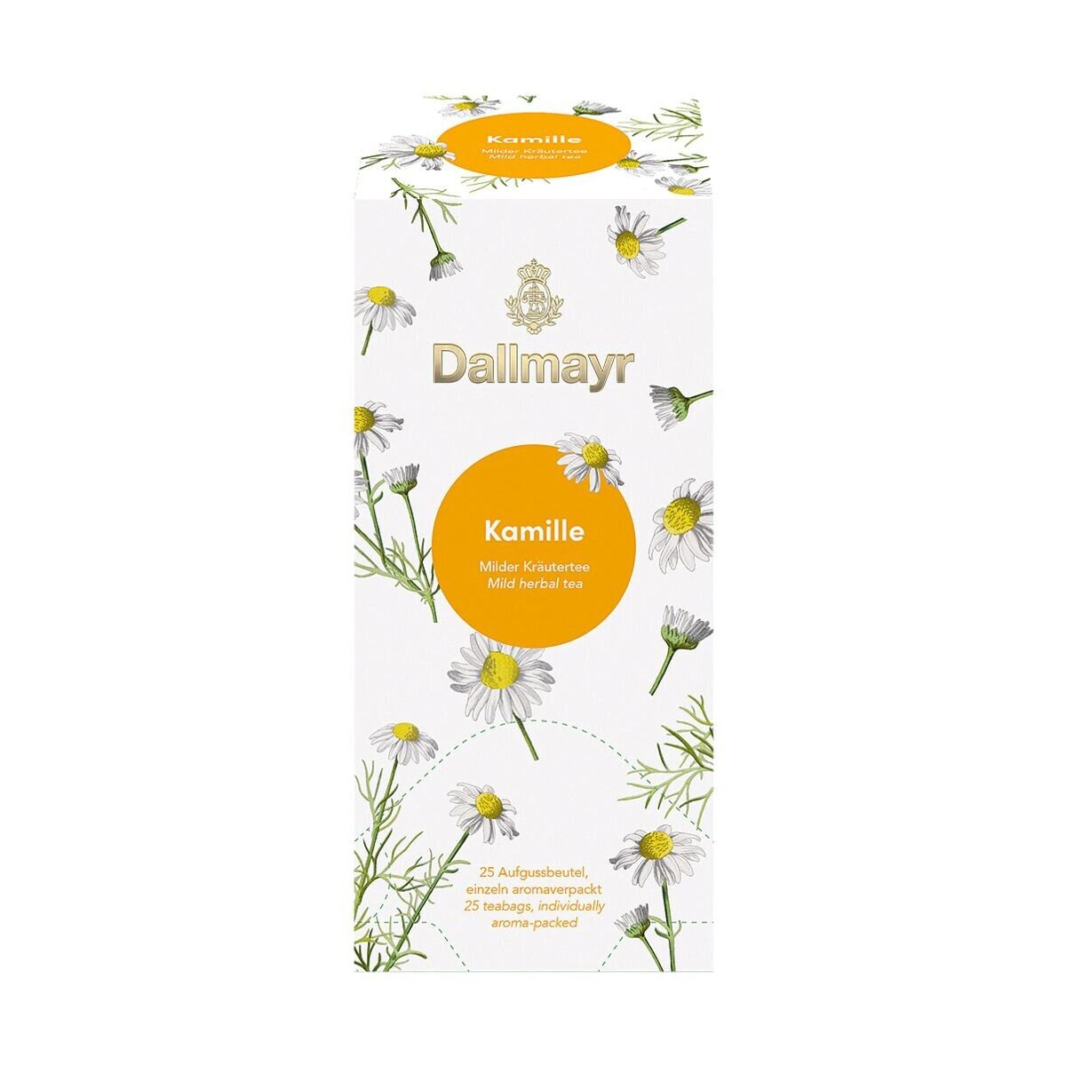 DALLMAYR Tee Kamille, 25 Aufgussbeutel, Kräutertee-Mischung