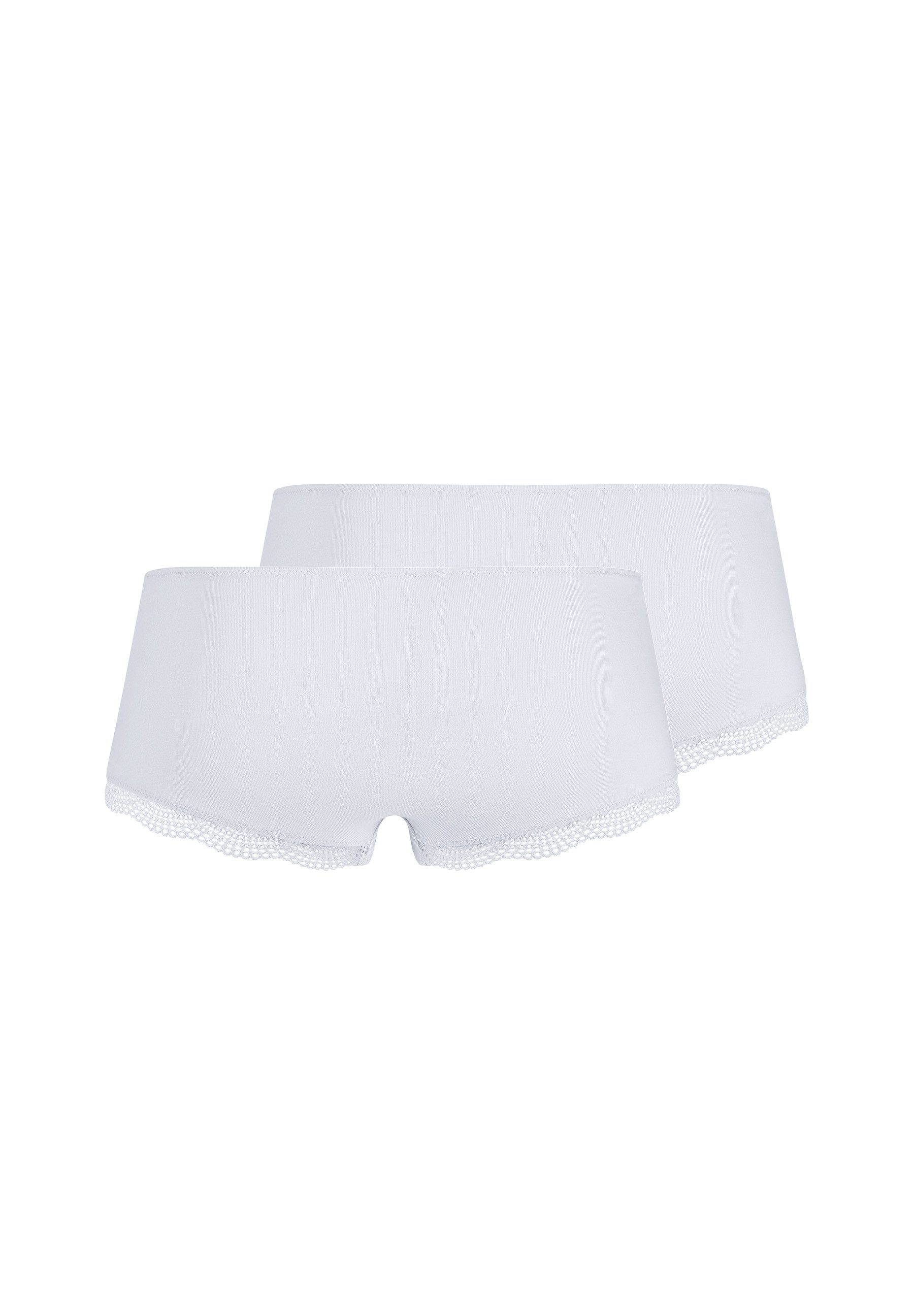 Skiny Panty Classicotton (2er Pack) bequem, basic, mit Spitze, Baumwollmix
