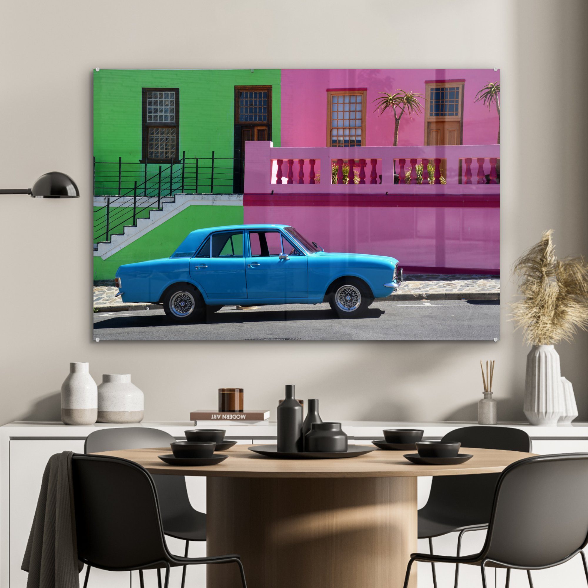 Acrylglasbild & MuchoWow Acrylglasbilder Wohnzimmer Oldtimer - (1 St), Farben, Schlafzimmer - Südafrika