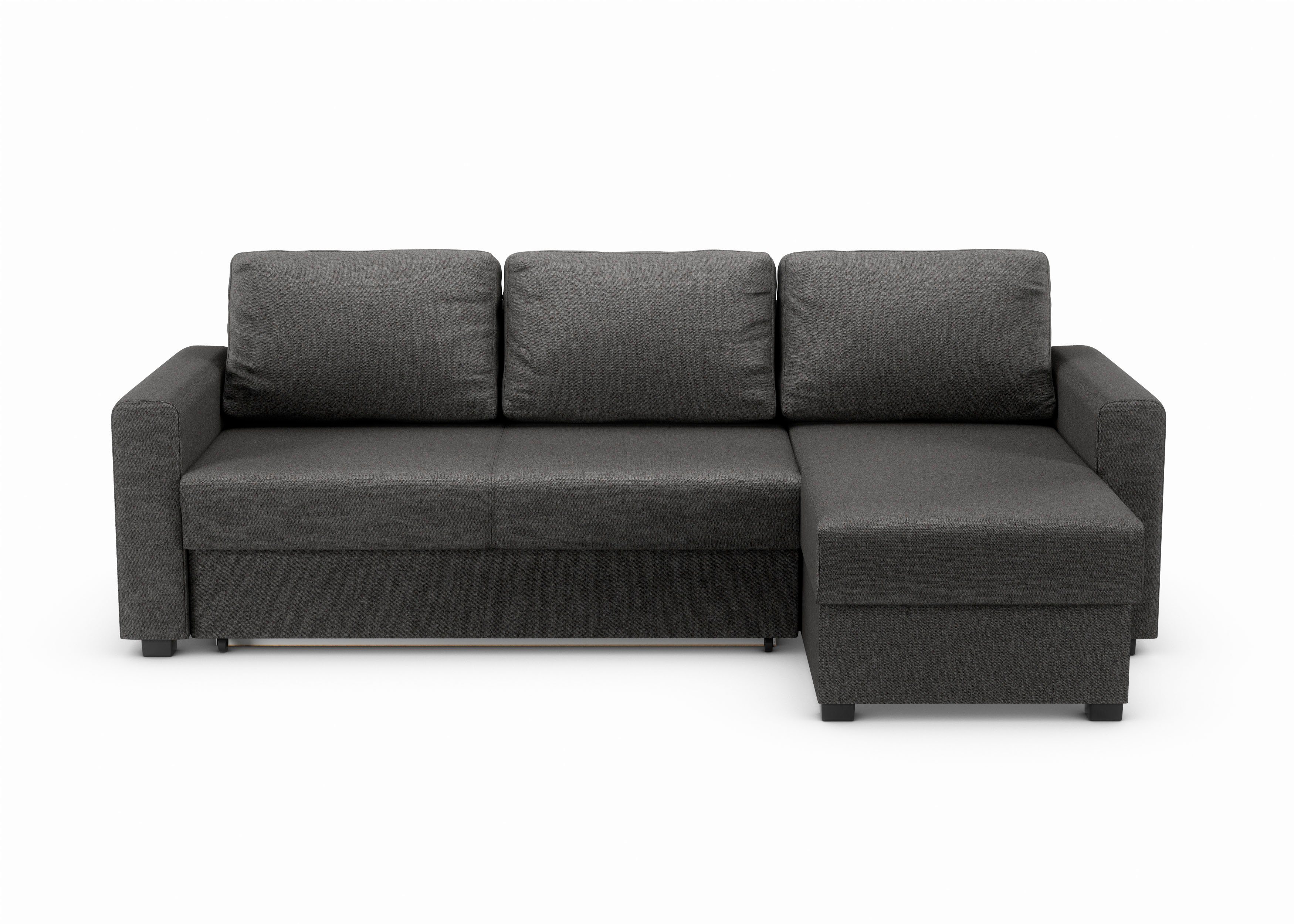 ATLANTIC home collection Ecksofa Dublin L-Form, Bettfunktion und Bettkasten, Recamiere links oder rechts montierbar