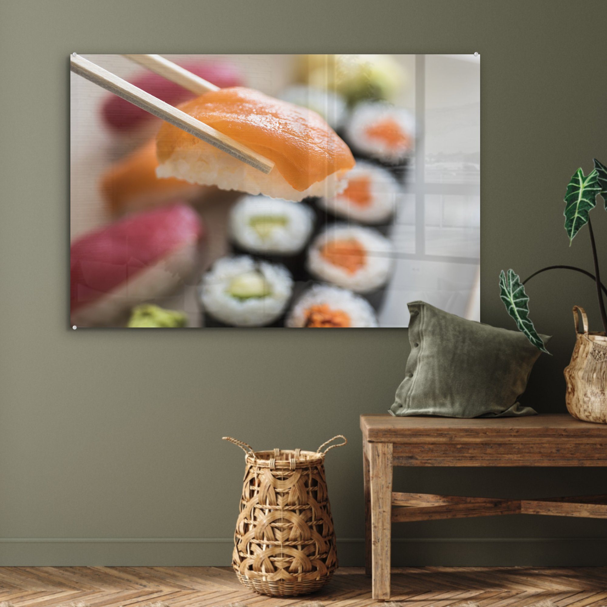 (1 Sushi Wohnzimmer abgeholt, & Schlafzimmer St), Acrylglasbild Acrylglasbilder wird MuchoWow