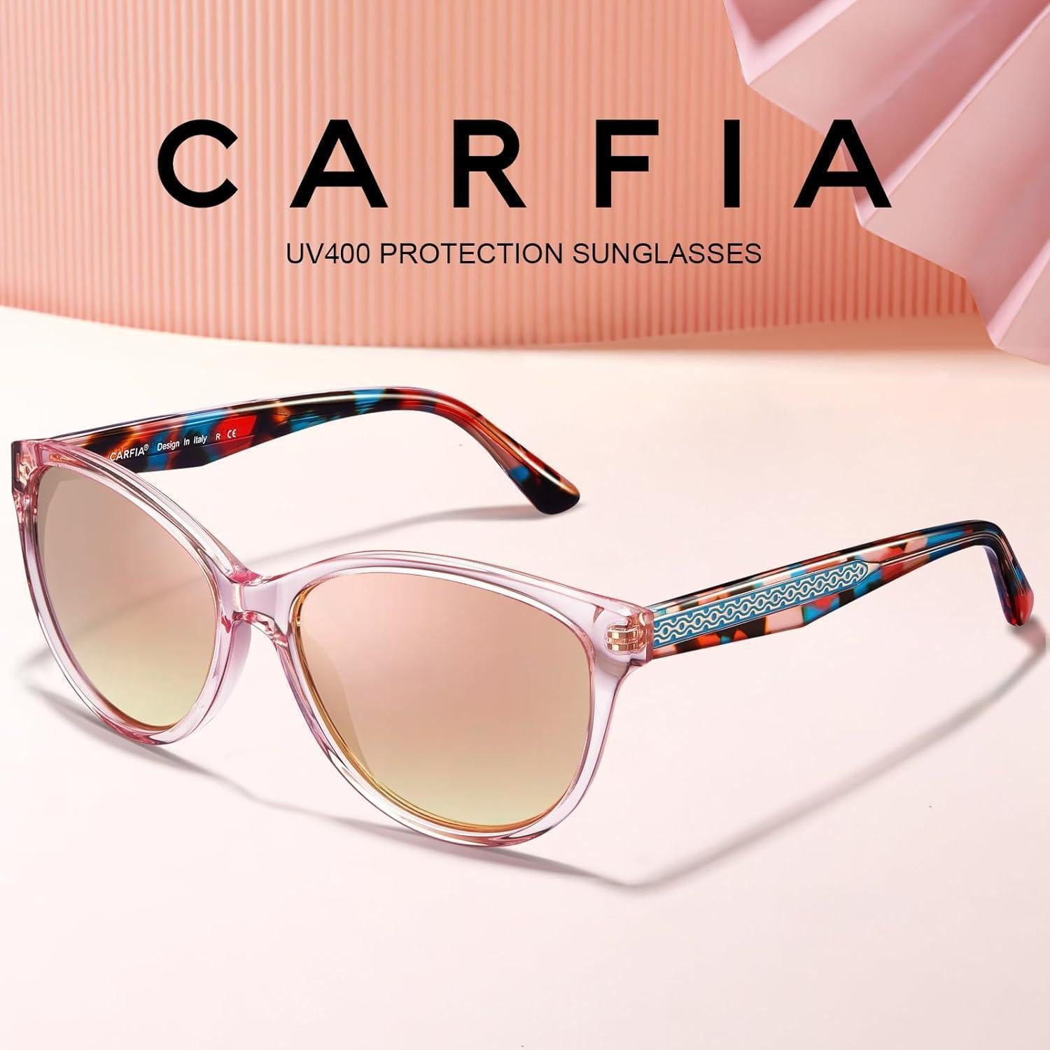 LuxusKollektion Retrosonnenbrille Sonnenbrille Damen verspiegelte polarisierte UV400 M4-verspiegelt Rosa