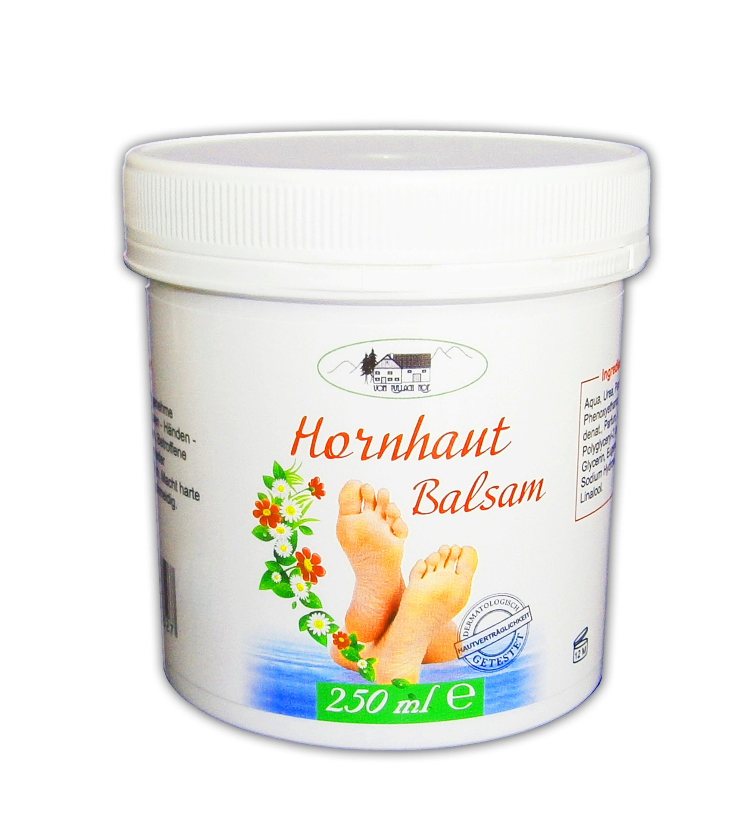 vom Pullach Hof Hornhautbalsam HORNHAUT BALSAM 250ml Urea Fußcreme Fuß Creme Entferner 27, Hornhautentfernung