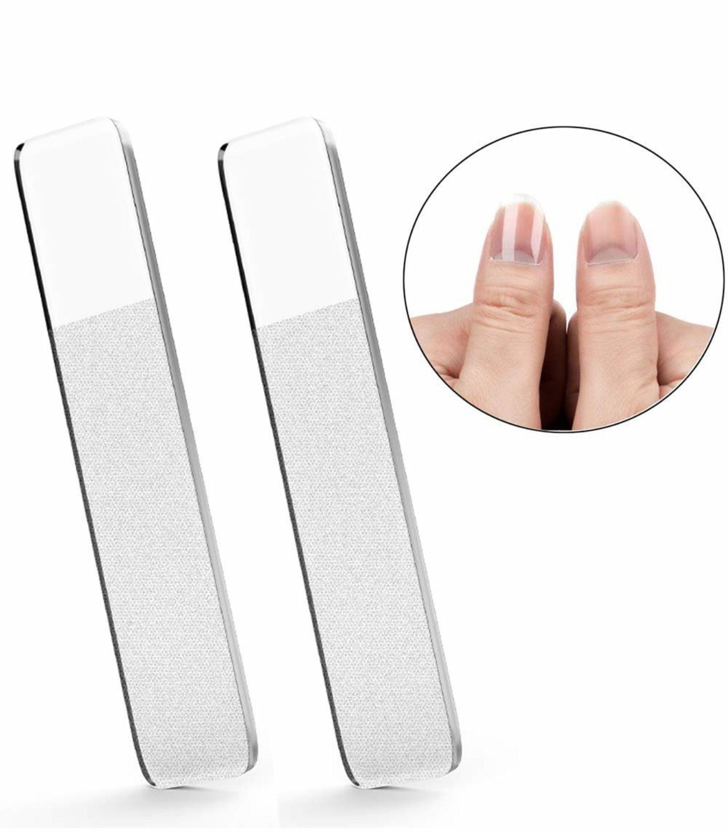 Ailiebe Design Glasnagelfeile Nano Kristall Nagelfeilen, 2-tlg., 2 Stück,  für Naturnägel Professionelle Maniküre Pflege 2er Set