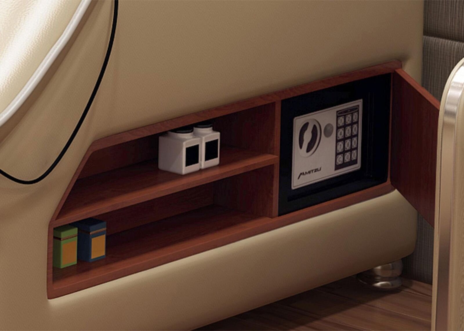 Multifunktion Europa Sound 180x200 in Moderne Hotel USB 1x Bett JVmoebel Made Bett), Doppelbett (1-tlg., Multimediabett Betten