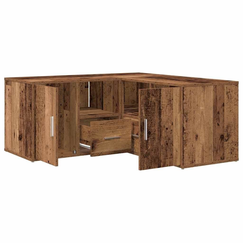 vidaXL Schuhschrank Eckregal Altholz-Optik 160x40x45 cm Holzwerkstoff (1-St)