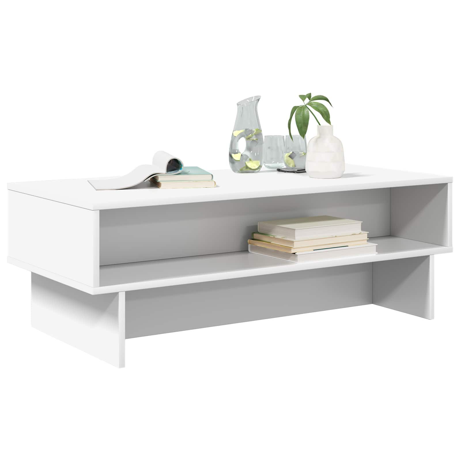 vidaXL Couchtisch Couchtisch Weiß 100 x 46 x 35 cm Holzwerkstoff (1-St)