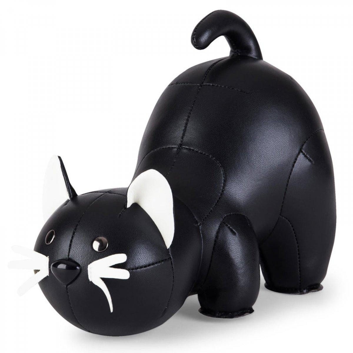 Züny Buchstütze Buchstütze Dekorationsobjekt Katze Schwarz (1kg)