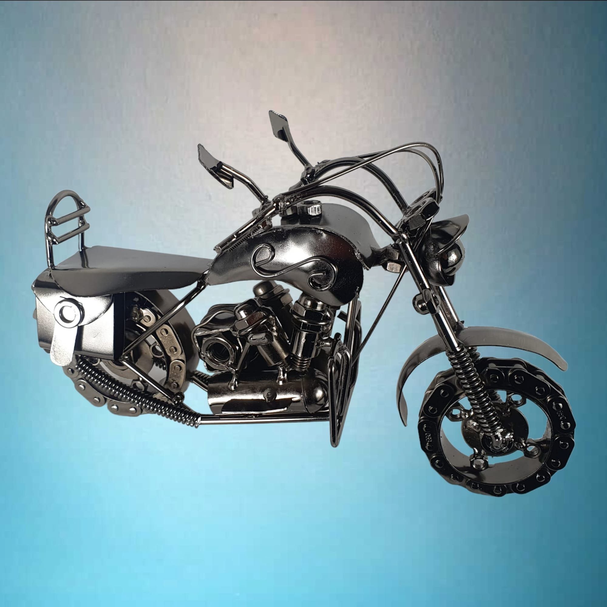 Aspinaworld Dekofigur »Metall Motorrad Figur 25 cm lang«