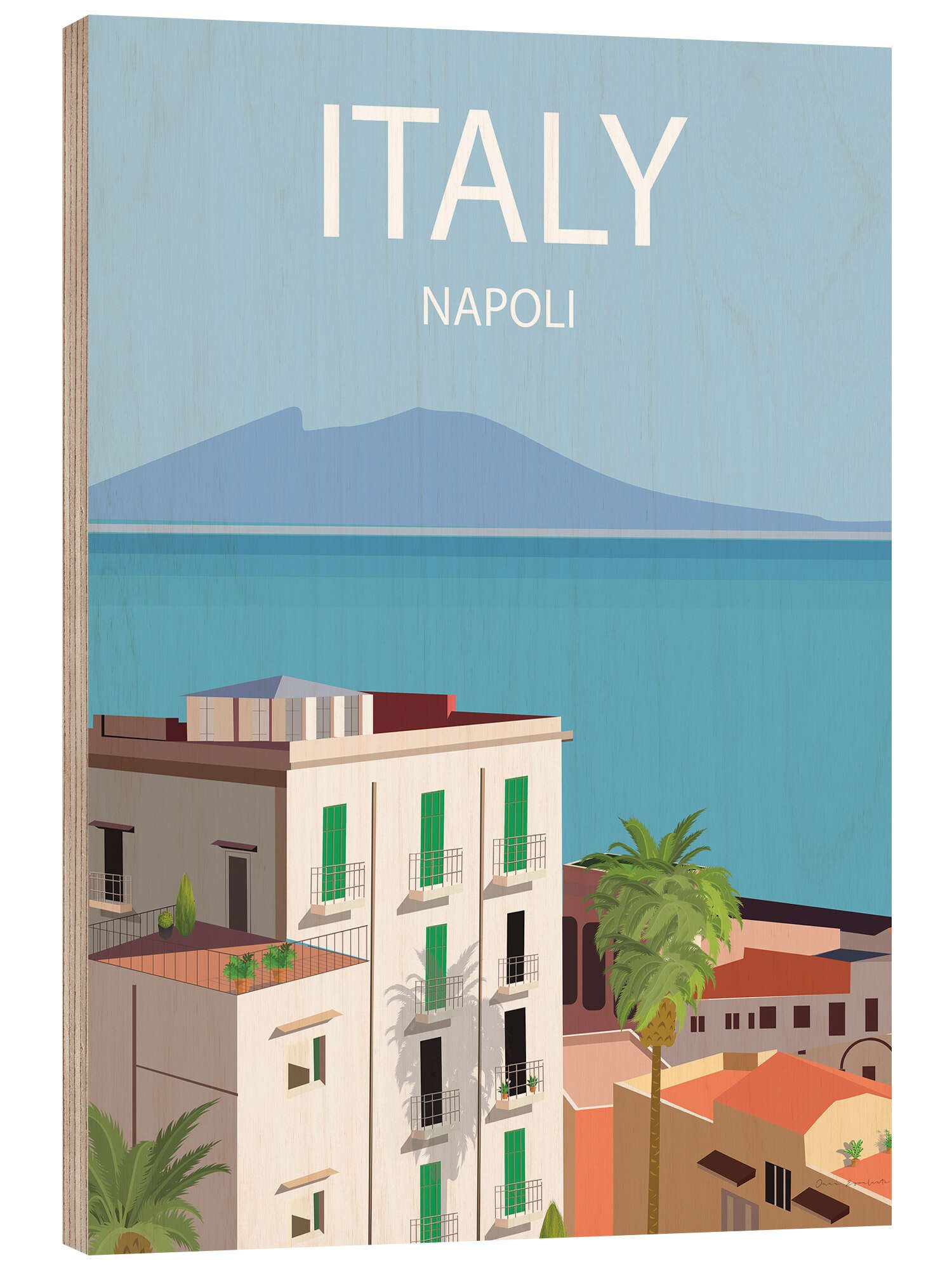 Posterlounge Wandbild Napoli, Omar Escalante, erhältlich als Poster, Leinwandbild, Wandsticker oder Acrylglasbild