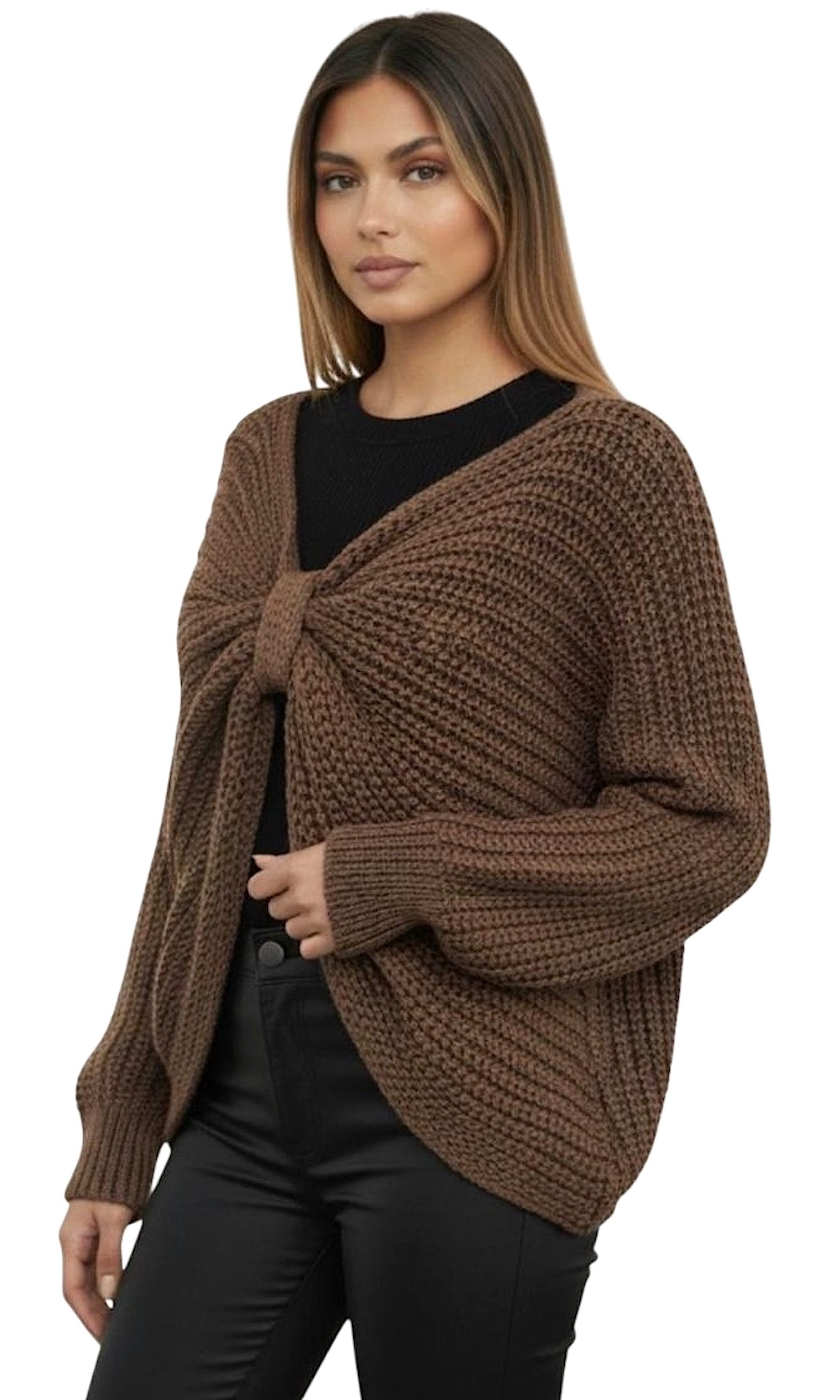 Worldclassca Cardigan WORLDCLASSCA Damen Cardigan Strickjacke mit Schleife günstig online kaufen
