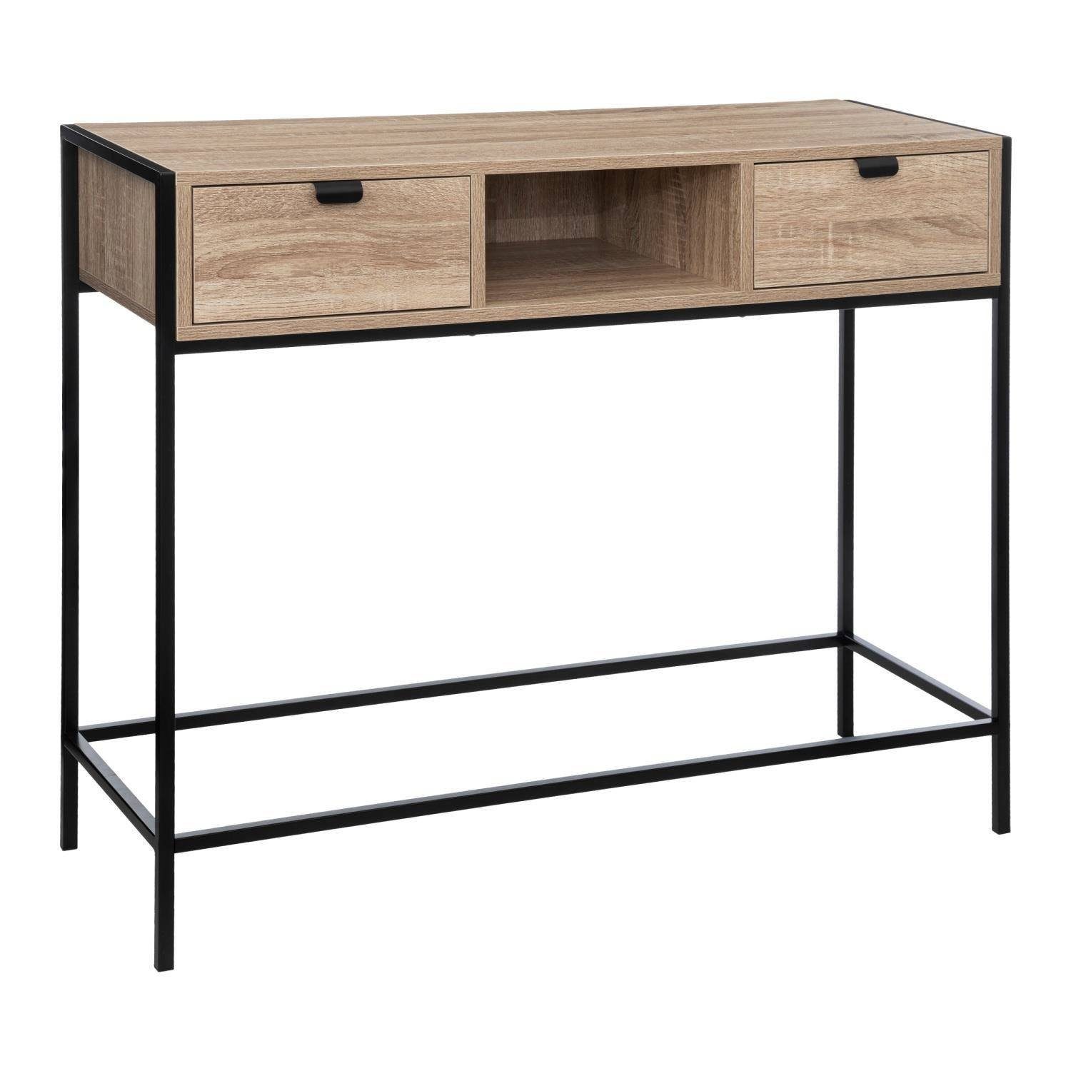 5five Simply Smart Schreibtisch Konsole im Loft-Stil ALIAJ, 100 x 35 x 80 cm (funktional), keine