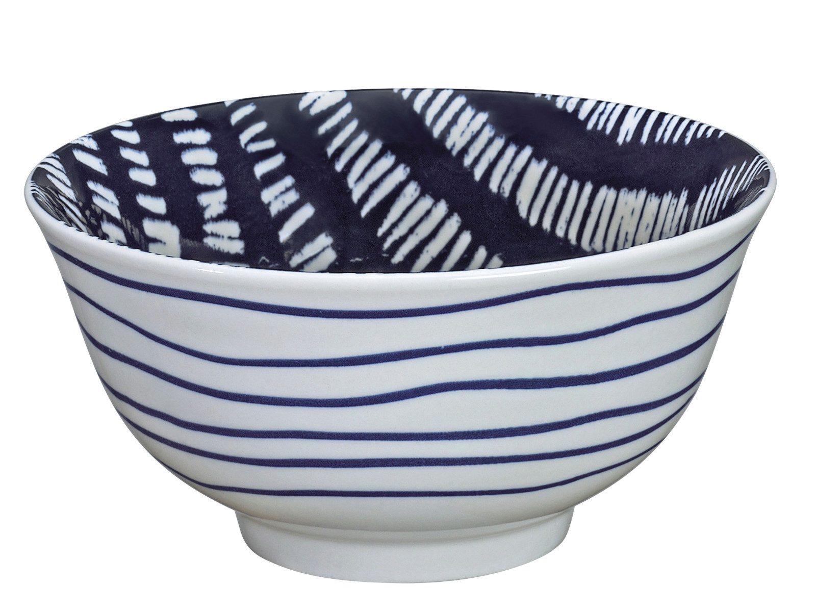 Cilio Schale AMICI Bowl Striche 18 cm, Porzellan, (Bowls)