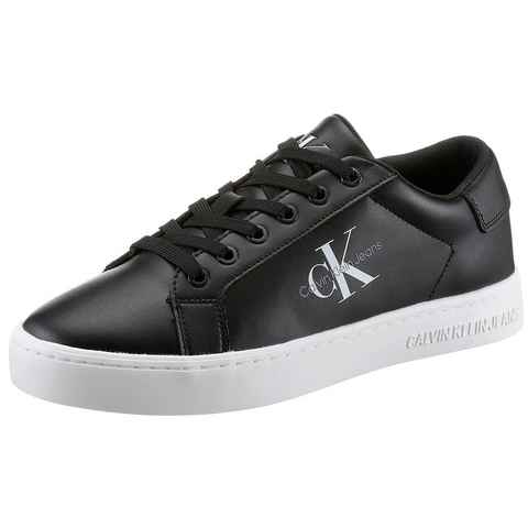 Calvin Klein Jeans CLASSIC CUPSOLE LACEUP LOW LTH Sneaker mit kontrastfarbigen Logodruck, Freizeitschuh, Halbschuh, Schnürschuh