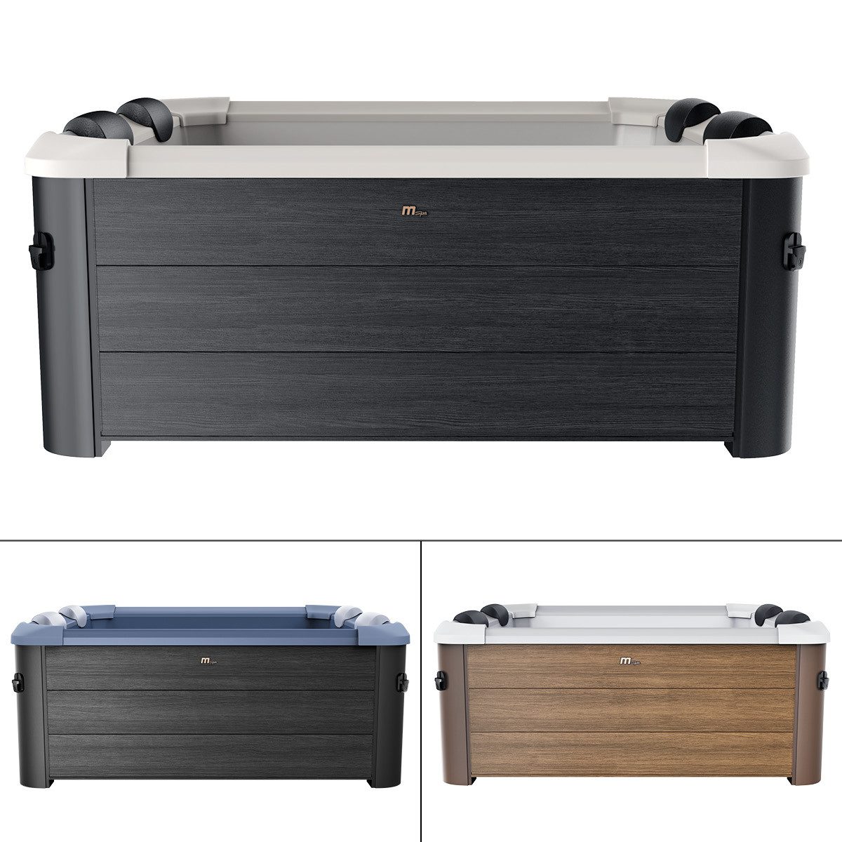 BRAST Whirlpool MSpa Oslo, Sapphire & Amber mit Fester Außenwand, (160x160x günstig online kaufen