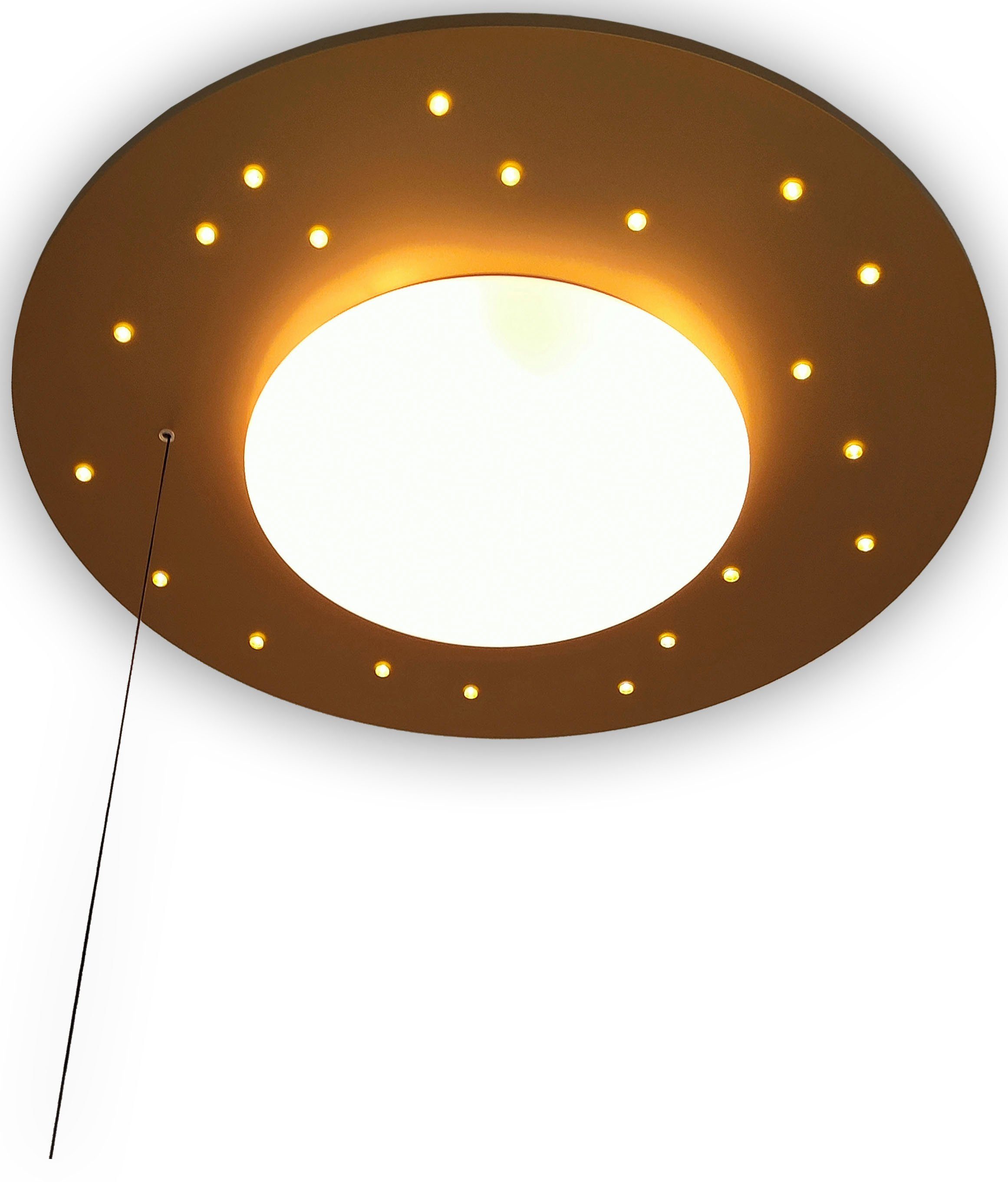Nachtlichtfunktion, Leuchtmittelwechsel niermann Leuchtmittel, für einfachen E27 Fassung Deckenleuchte ohne Starlight, Gold,