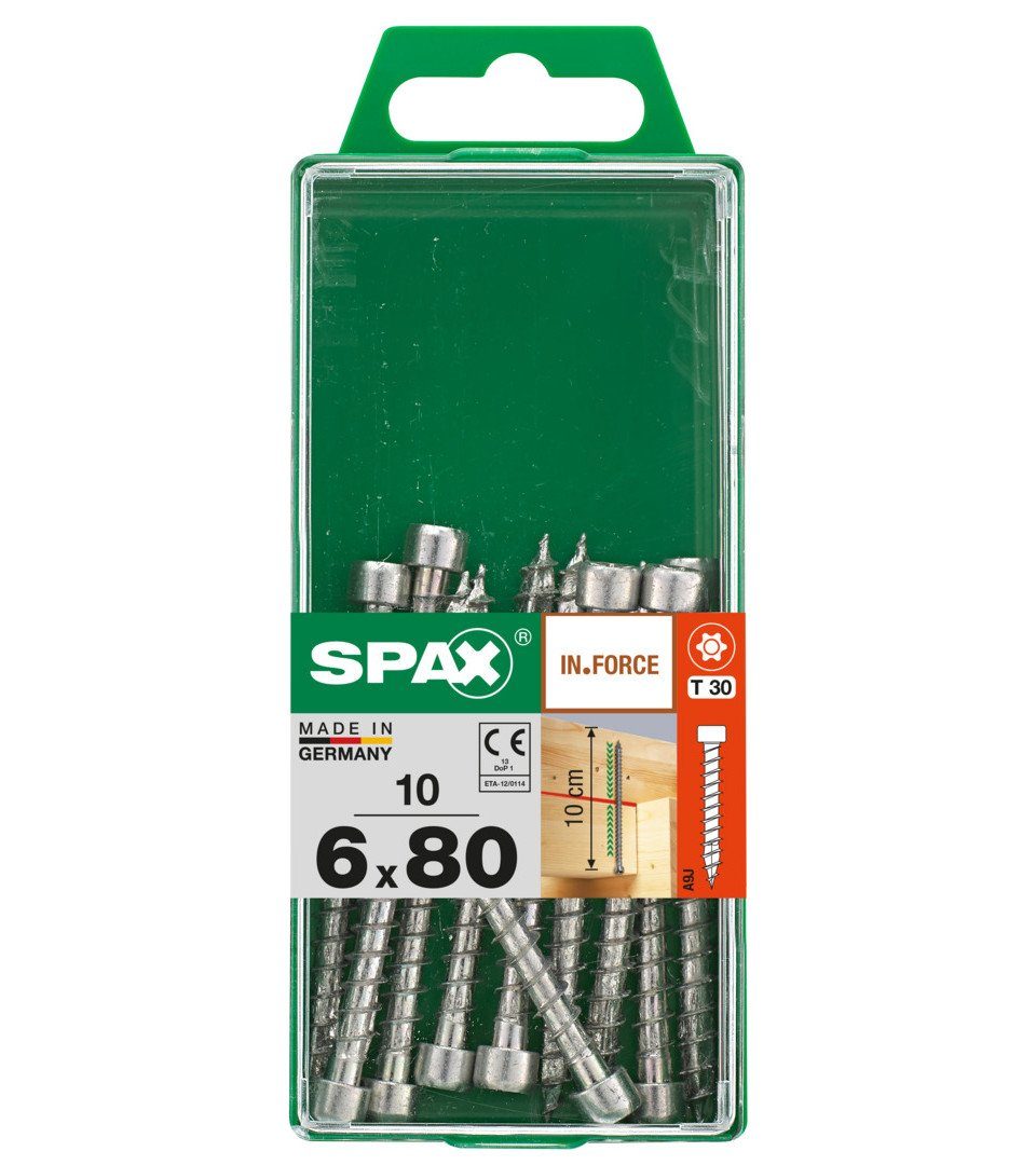 SPAX Holzbauschraube Spax Holzbauschrauben 6.0 x 80 mm TX 30