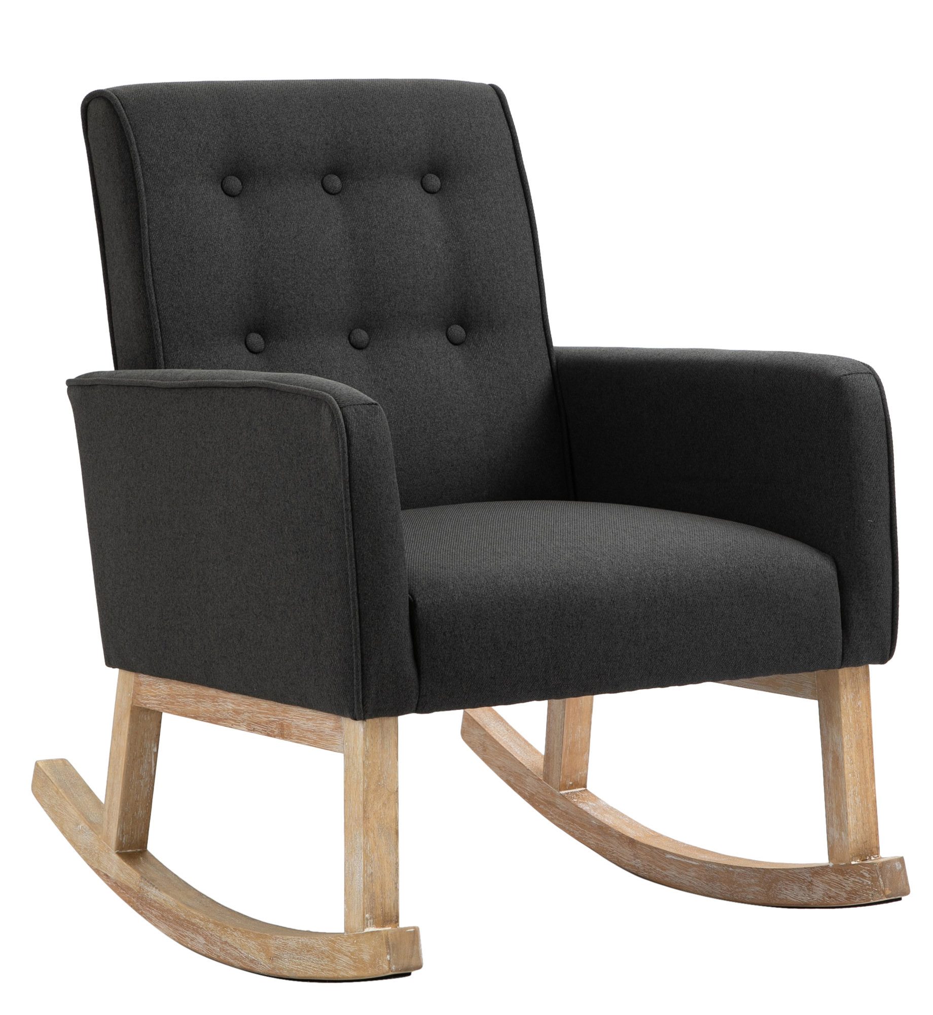 furnicato Schaukelstuhl Dream 90x63x77 cm dunkelgrau (1 St)