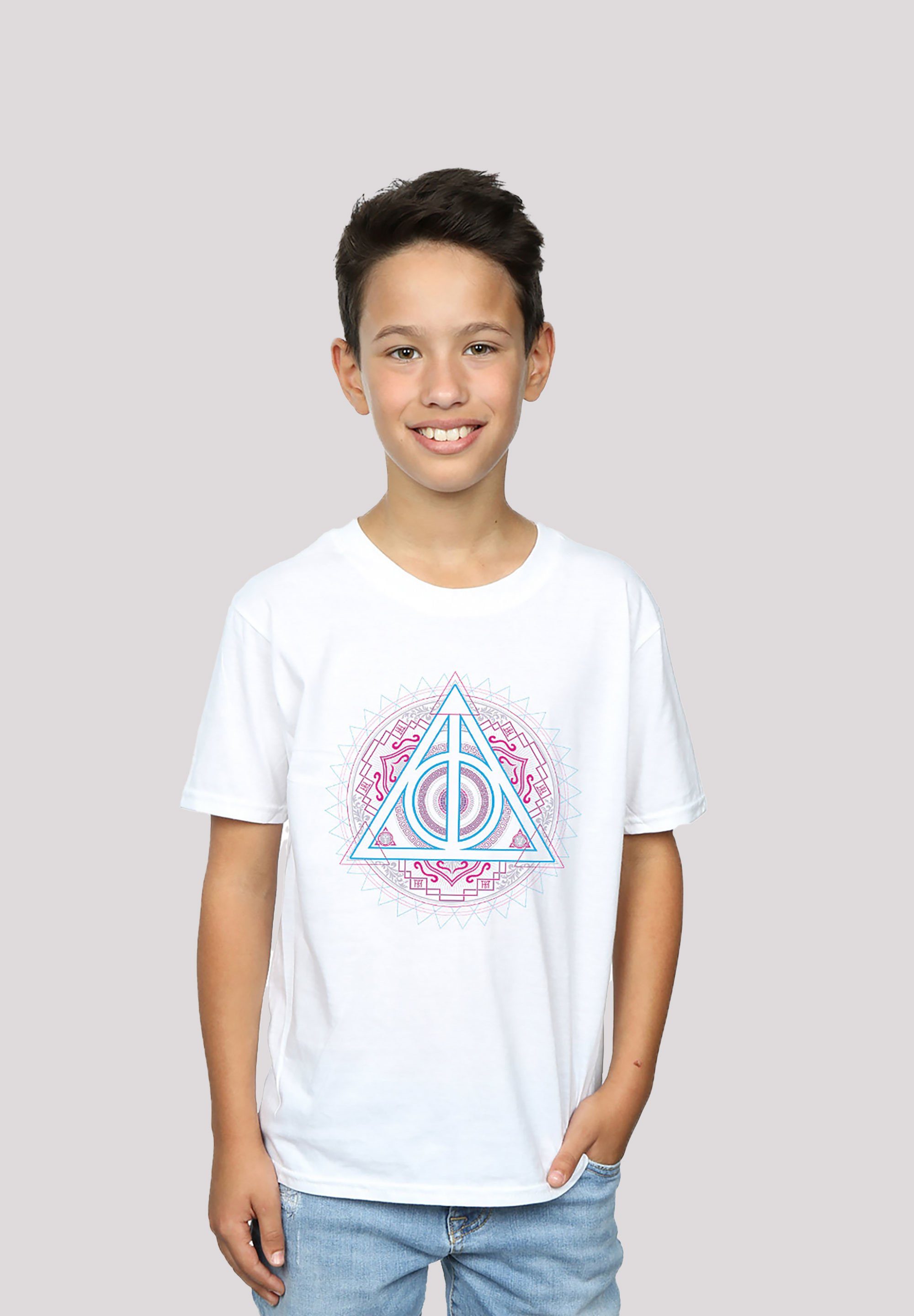 Neon Todes T-Shirt Print Heiligtümer Harry Potter weiß F4NT4STIC des