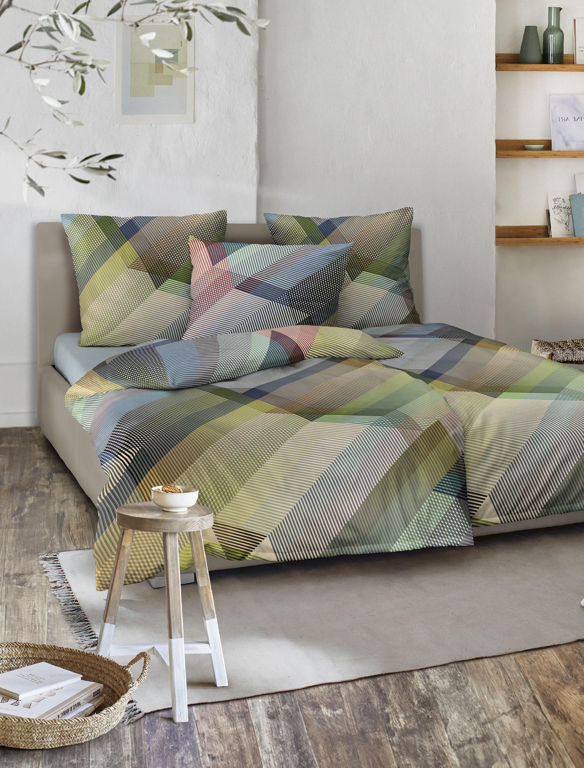 Irisette Bettwäsche Wave 8691, Mako-Satin, 2 teilig, anschmiegsam und atmungsaktiv, Ganzjahresqualität