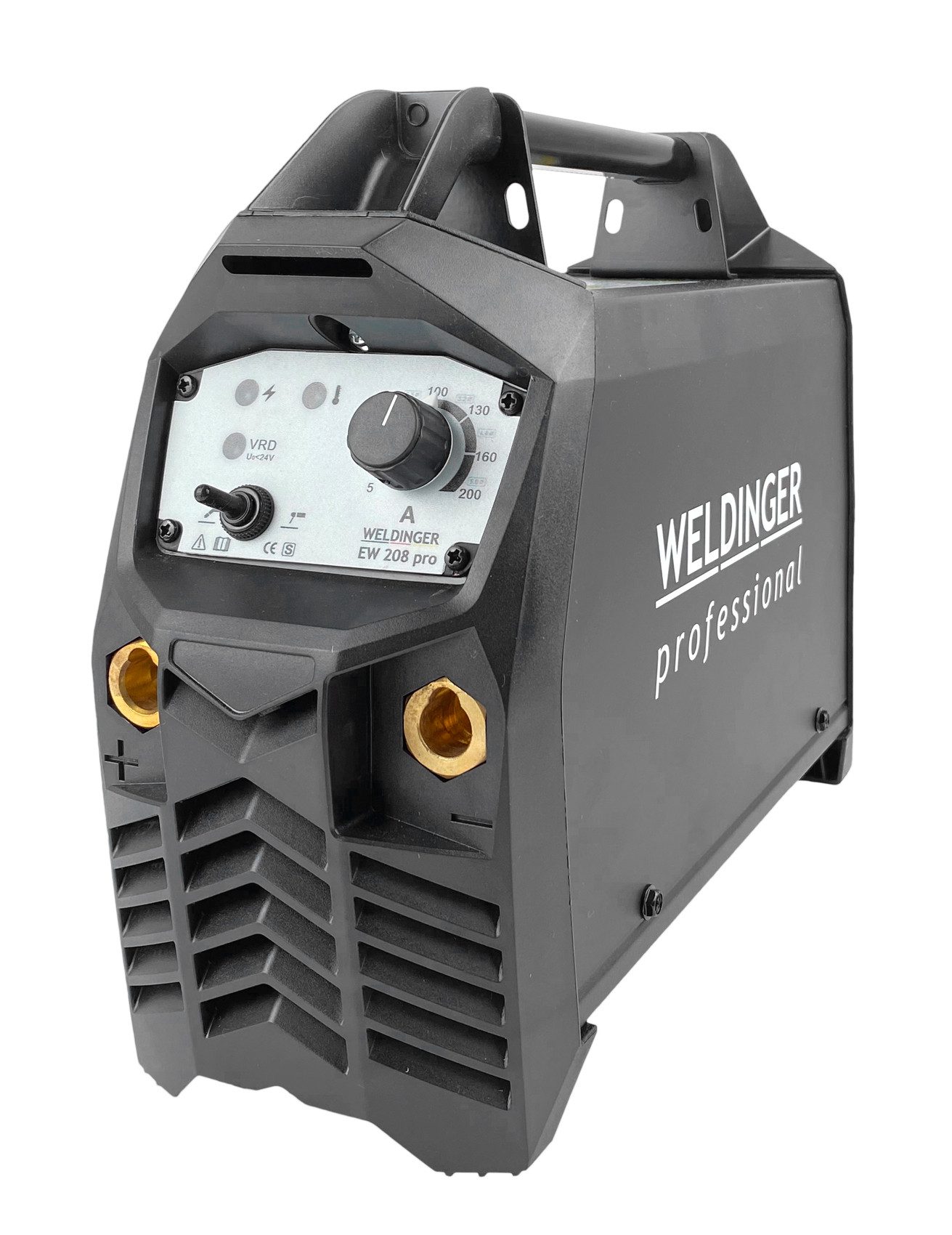 WELDINGER Elektroschweißgerät Schweißinverter EW 208 professional MMA/Lift-WIG 200 A, 20 - 200 A, 3-tlg., VRD